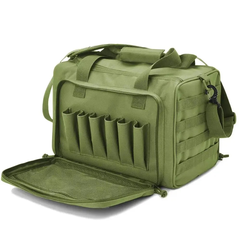 Tactical Gun Range Bag Deluxe Pistol Shooting Range Duffle Bags