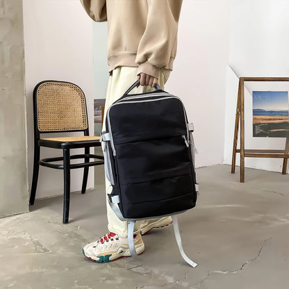 Large Capacity Fashionable Travel Backpack with Adjustable Suitcase, Travel Storage Bag, Multifunctional Leisure Bag