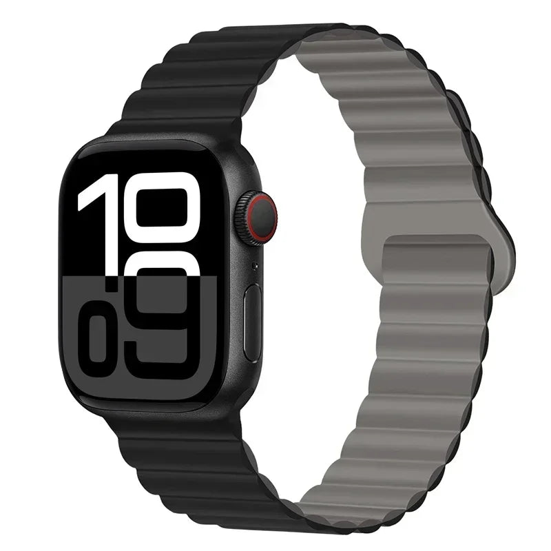 Magnetic Strap For Apple Watch Bands 46mm 42mm 49mm 45mm 44mm 41mm Silicone Sport Bracelet iWatch Series ultra 10 9 8 7 6 5 SE