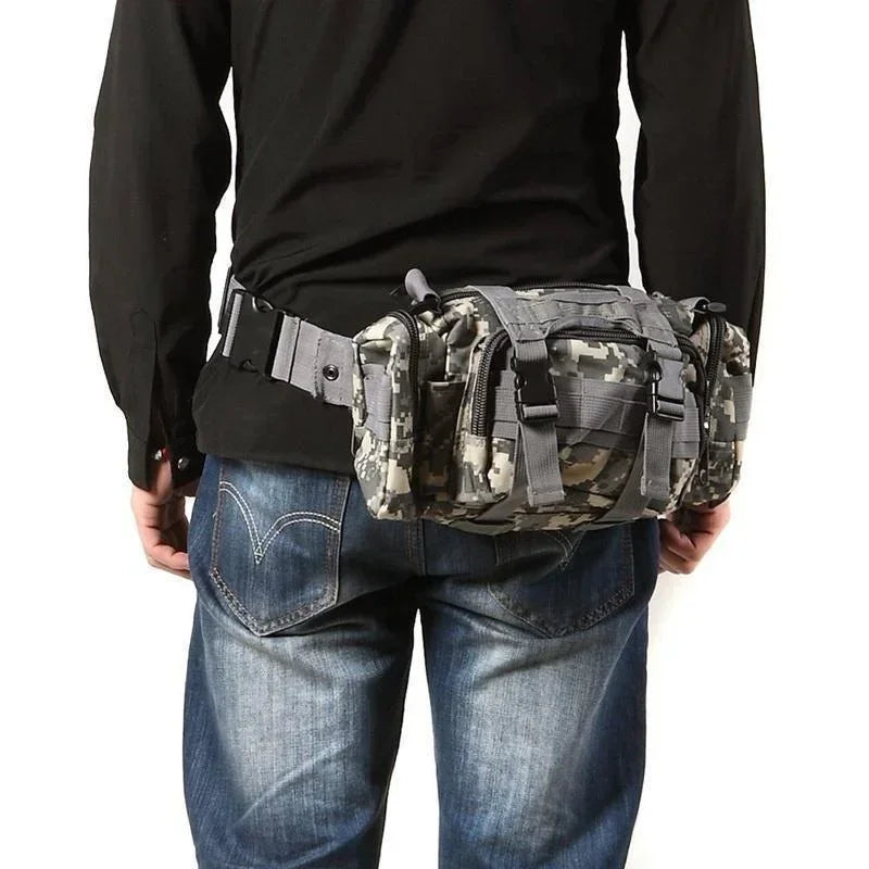 Duffel Waist Bag Molle Waterproof Fanny Packs Camera Bag EDC Utility Pouch Crossbody with Shoulder Strap Hand Carry