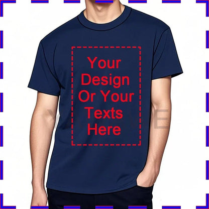 Your Design Here T Shirts Cotton Custom T-Shirt Make Your Design Logo Text for Men and Women Personalized Tshirt Summer Presents