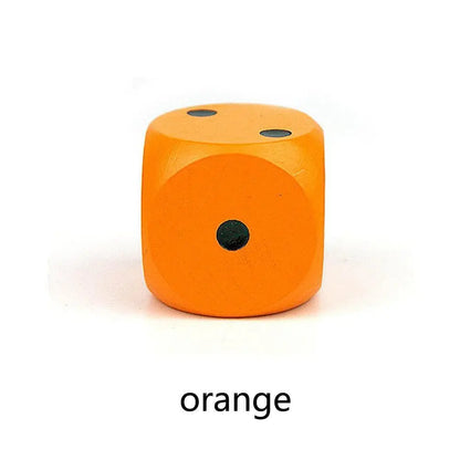 5cm 1pc New Solid Wood Point Entertainment items 6-Sided Game Round Sieve Chess Props Wooden Dice Big Color Dice