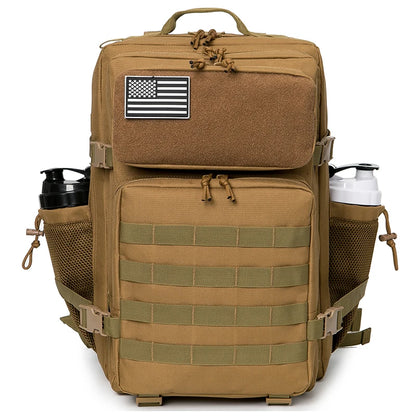 45L Molle Tactical Backpack Bag Hunting MOLLE Backpack GYM For Men EDC Outdoor Hiking Survival Rucksack Witch Bottle Holder