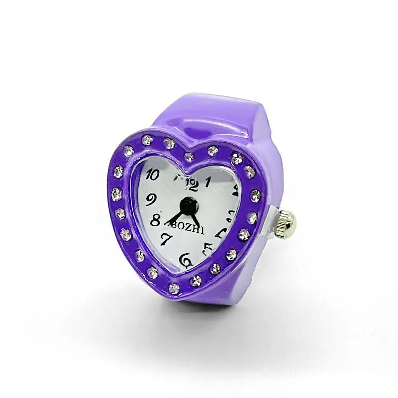 Temperament Women Love Lovers Finger Watch Small Cute Small Dial Flash Diamond Fashion Watch