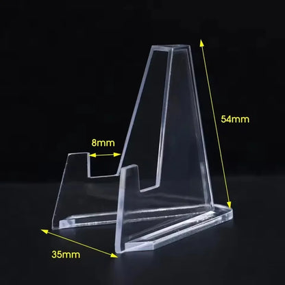 30-1PCS Triangular Card Display Stand Mini Acrylic Idol Photo Picture Holder Stands for Coin Sports Trading Cards Display Racks