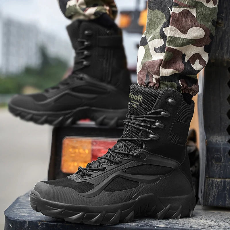Men Shoes Tactical Boots Special Forces Field Man Boot Lightweight Outdoor Non-Slip Men Zapatillas Hombre Motorcycle Boots