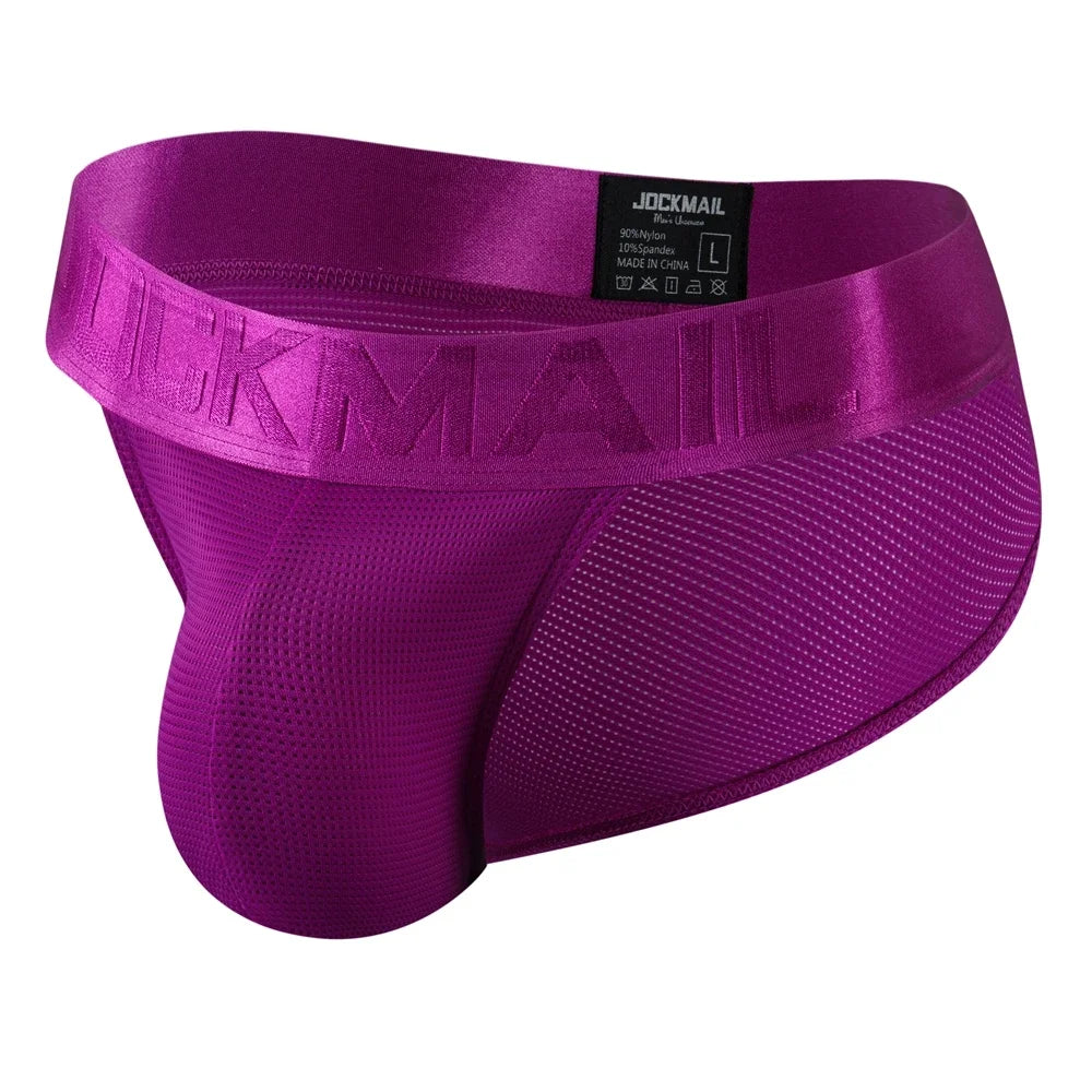 Sexy Man's Underwear Briefs Underpants Nylon Mesh Quick Dry Men's Briefs Bikini Slip Men's Tanga Briefs Nylon  SPANDEX