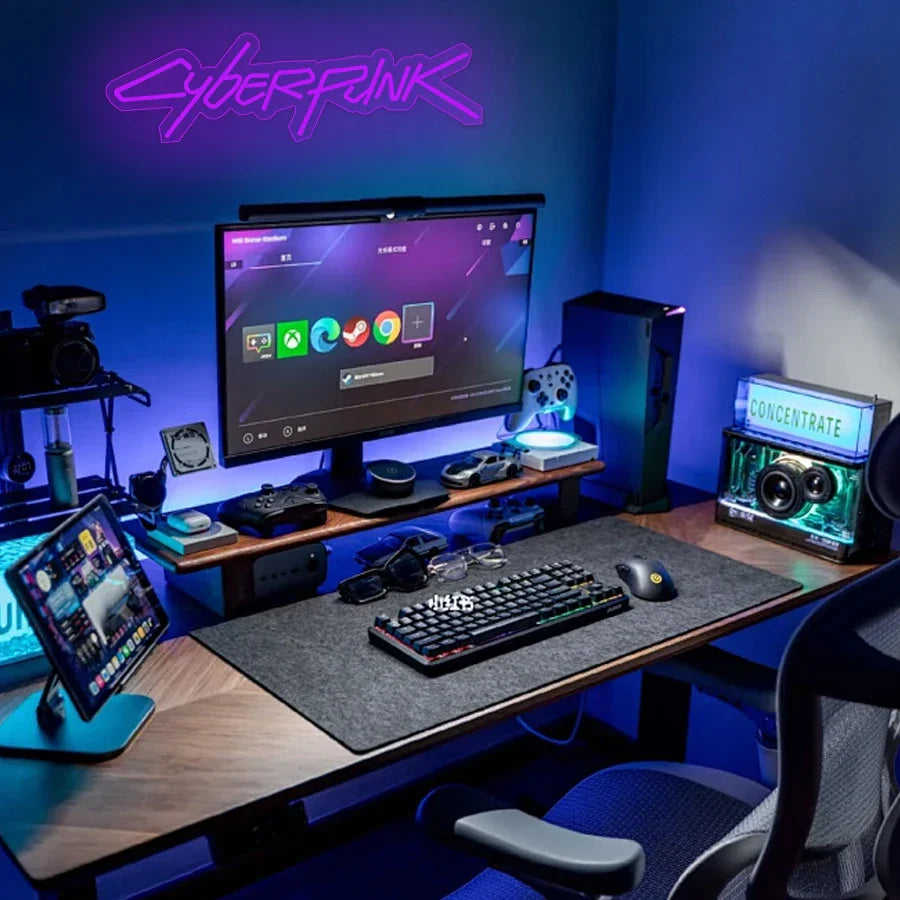 Game Cyberpunk Edge Runner Neon Sign for Game Zone Decor,Led Lights for Man Cave Gaming Room Internet Bar or Bedroom Decor