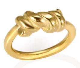 Shiny Crystal High End Non Tarnish Fashion Geometric Open Gold Plated Stainless Steel Rings for Women Wedding Ring Jewelry Gifts