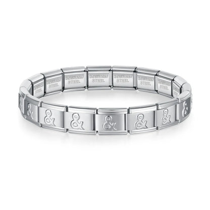 Hapiship 2024 New Women's Jewelry DIY 9mm Width Itanlian Elastic Charm Bracelet Fashion Stainless Steel Fashion Bangle ST-Bao