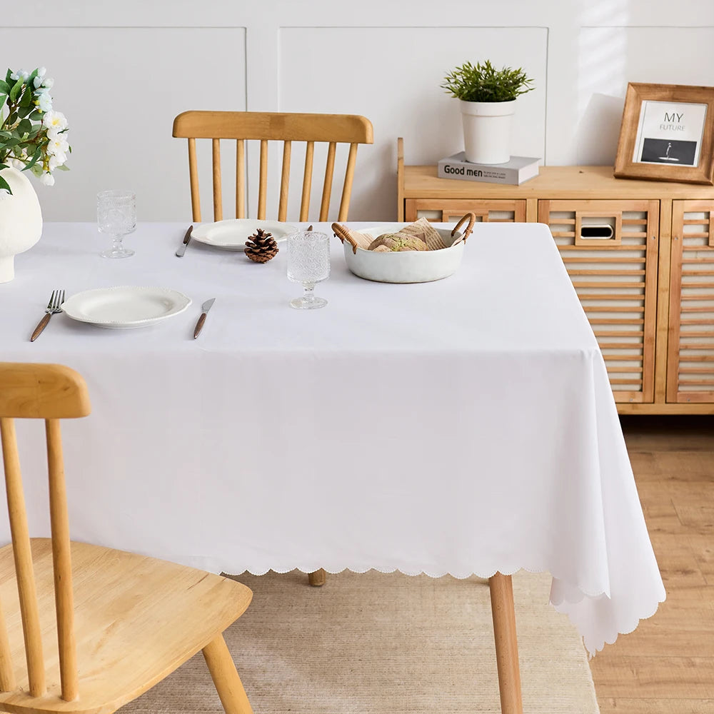 white tablecloth home dinner party oversized table cover wedding banquet outdoor party cover hotel decoration tablecloths