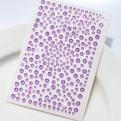 1Pcs 3D Colorful Face Jewels Tattoo Stickers 10Color Rhinestone Fake Tattoo Party Eyes Body Makeup Gem Self-adhesive DIY Sticker