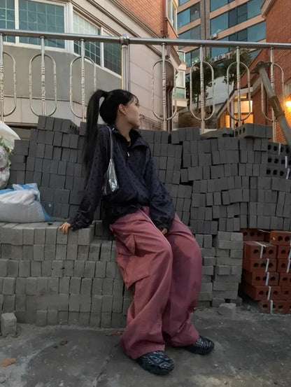 Korean style Fashion Retro Street Windproof Zipper Oversized Hoodie Women's Y2K New Harajuku Star Casual Joker Couple Sweatshirt