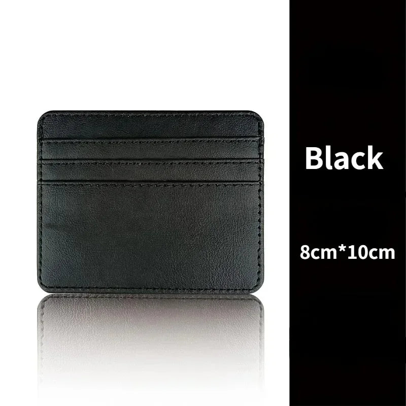 Fashionable men's and women's ultra-thin PU ID card bag credit card holder mini credit card holder