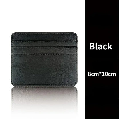 Fashionable men's and women's ultra-thin PU ID card bag credit card holder mini credit card holder