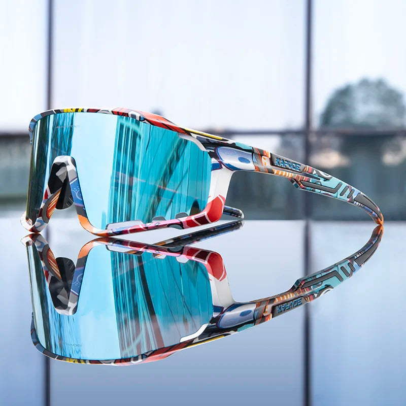 Kapvoe UV400 Cycling Sunglasses Men MTB Sport Glasses Outdoor Hiking Camping Goggles Women Road Bike Bicycle TR90 Frame 2023