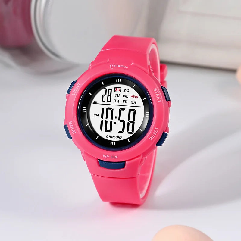 UTHAI CE49 Kids Watches Fashion Luminous Waterproof Alarm Clock Smart Watches Boys and Girls Student Electronic Watch Gift