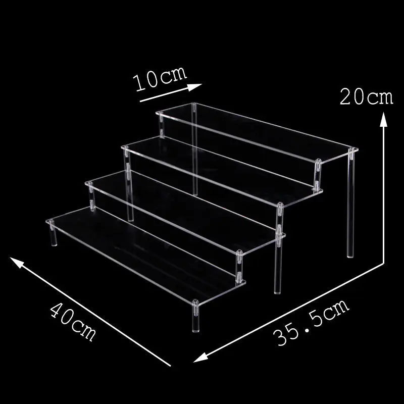 Acrylic Risers for Display 2-5 Tier Acrylic Display Stand Perfume ,Clear Cupcake Stand Holder for Figures Dessert Doll Shelves