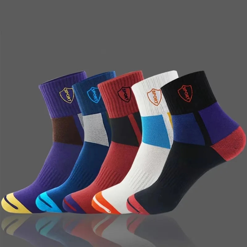 50/30/20/10 pairs of men's mid-calf socks Sweat-absorbent all-season socks Mixed colors