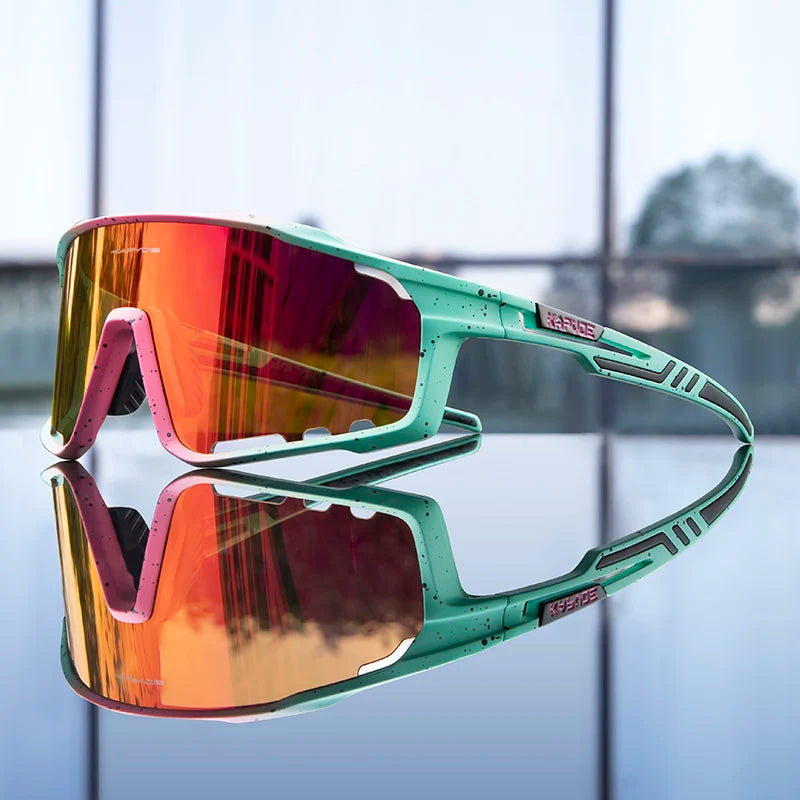 Kapvoe UV400 Cycling Sunglasses Men MTB Sport Glasses Outdoor Hiking Camping Goggles Women Road Bike Bicycle TR90 Frame 2023