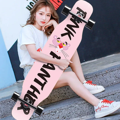 Beginner skateboard maple longboard adult street professional transportation four-wheel road board youth skateboard