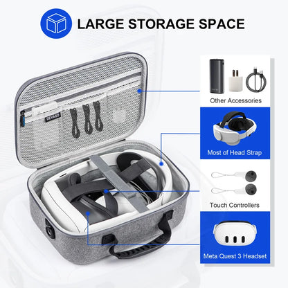 For Meta Quest 3 Storage Case VR Glasses Accessories Travel Carrying Case Portable Handheld Storage Bag