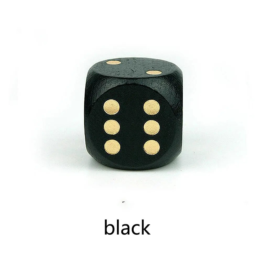 5cm 1pc New Solid Wood Point Entertainment items 6-Sided Game Round Sieve Chess Props Wooden Dice Big Color Dice