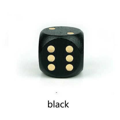 5cm 1pc New Solid Wood Point Entertainment items 6-Sided Game Round Sieve Chess Props Wooden Dice Big Color Dice