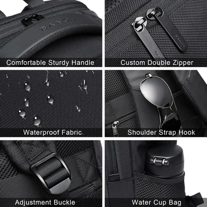 BANGE Sling Travel Laptop Backpack Fits 15.6 Inch Laptop for Men and Women Waterproof with Side Mesh Pocket USB Charging Port