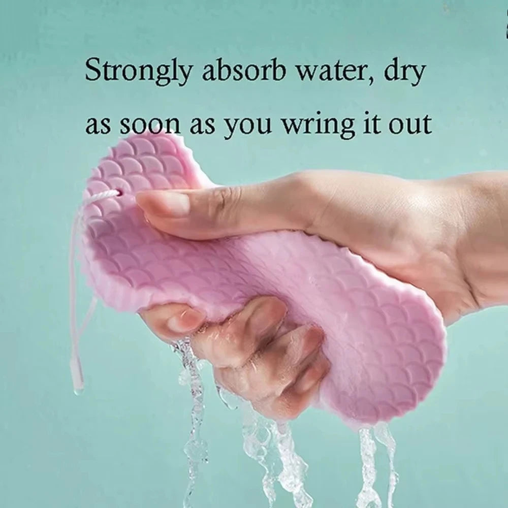 Kids Magic Bath Sponge 3D Exfoliating Brush for Gentle Dead Skin Removal - Baby Body Scrubber & Massage Cleaning Tool