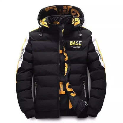Men Autumn Winter Cotton Jacket Warm Comfortable Padded Thickened Down Jacket 2025 New Double-Sided Clothes Removable Cap M-6XL