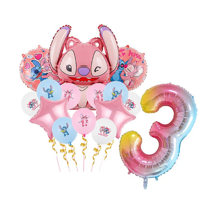 Disney Stitch Birthday Party Balloons Lilo & Stitch Balloon Sets Baby Shower for Kids Birthday Party Decorations Supplies Gifts