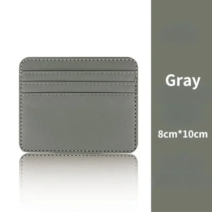 Fashionable men's and women's ultra-thin PU ID card bag credit card holder mini credit card holder