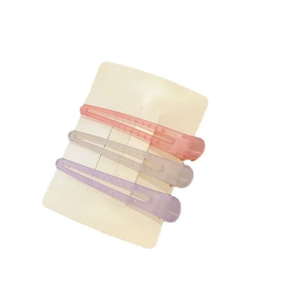 2pcs Colorful Fix Hair Hairpins Frosted Duckbill Clip Fashion Bangs Hairdressing Hair Pins Barrettes Headwear Accessories