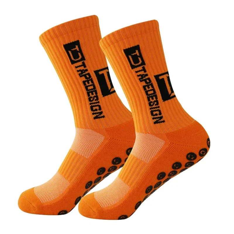 Professional Anti-slip Football Socks Men Women Non-slip Soccer Basketball Tennis Sport Socks Grip Cycling Riding Socks 1 Pair