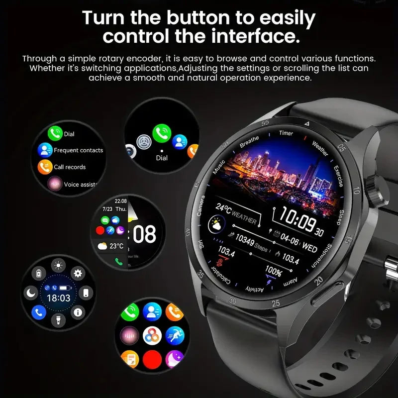 2025 New For Huawei GT5 Pro Smart Watch Men HD AMOLED Screen GPS Motion trajectory Heart Rate Bluetooth Call 1.52" SmartWatch