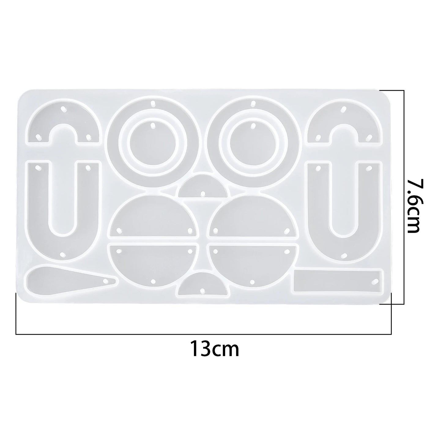 Geometric Earring Pendant Silicone Mold Round Epoxy Resin Mould For DIY Ornaments Keychain Necklace Charms Epoxy Resin Crafts