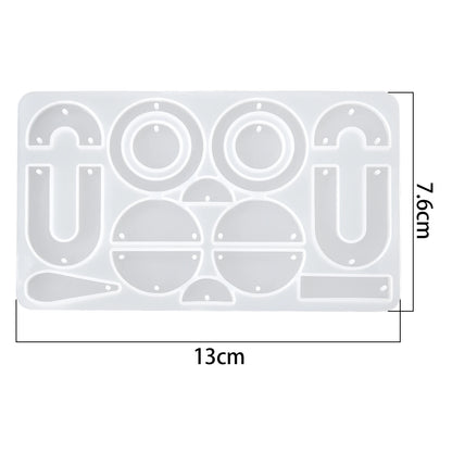 Geometric Earring Pendant Silicone Mold Round Epoxy Resin Mould For DIY Ornaments Keychain Necklace Charms Epoxy Resin Crafts