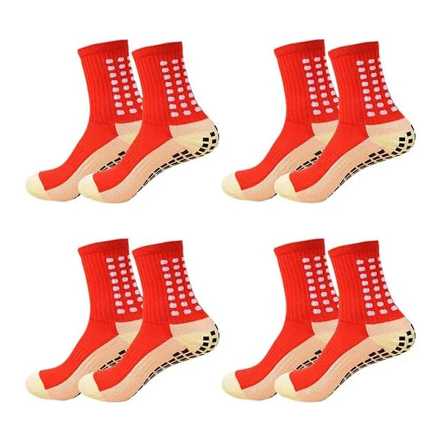 4 Pairs Anti-slip Football Socks Men Woman Non-slip Soccer Basketball Tennis Sport Socks Grip Cycling Riding Yoga Socks