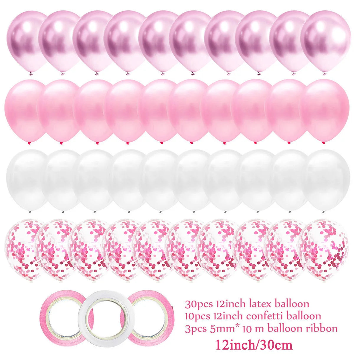 40pcs 12inch Gold Black Mixed Confetti Latex Balloons Boy Girl Birthday Adult Woman Man Party Decorations Graduation New Year