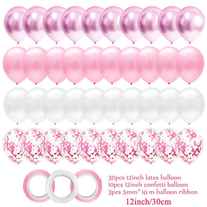 40pcs 12inch Gold Black Mixed Confetti Latex Balloons Boy Girl Birthday Adult Woman Man Party Decorations Graduation New Year