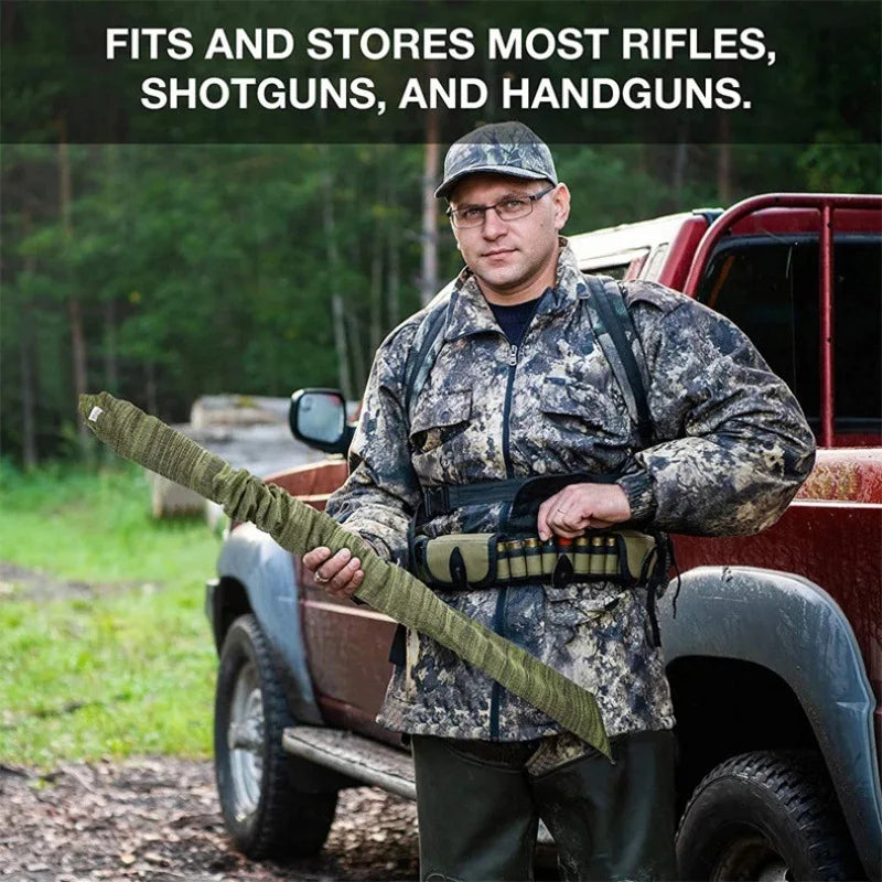 Silicone Treated Gun Socks Flexible Design Knit Hunting Shooting Socks for Rifles Scopes Pistol Grips Hunting Accessories