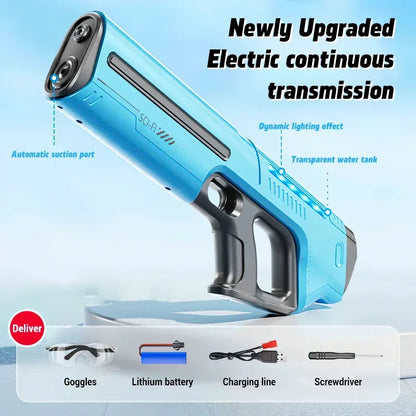 Automatically Water High Pressure Electric Water Gun Toys for Kids Summer Outdoor Pool Fight Games Children Water Toys Boys Gift