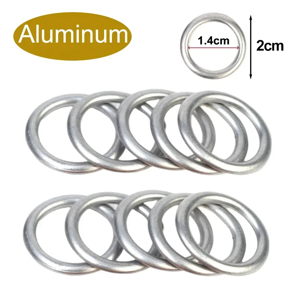 Oil Drain Plug Gasket Aluminum/Copper Crush Washer N0138157 for VW Audi Passat B5/B6 Golf 7/6 Tiguan A3 A4 Q5 Q7 Leak-Proof Seal