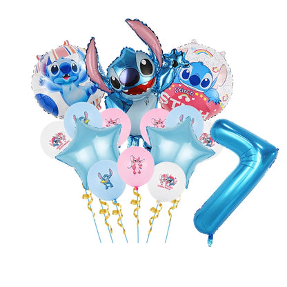 Disney Stitch Birthday Party Balloons Lilo & Stitch Balloon Sets Baby Shower for Kids Birthday Party Decorations Supplies Gifts