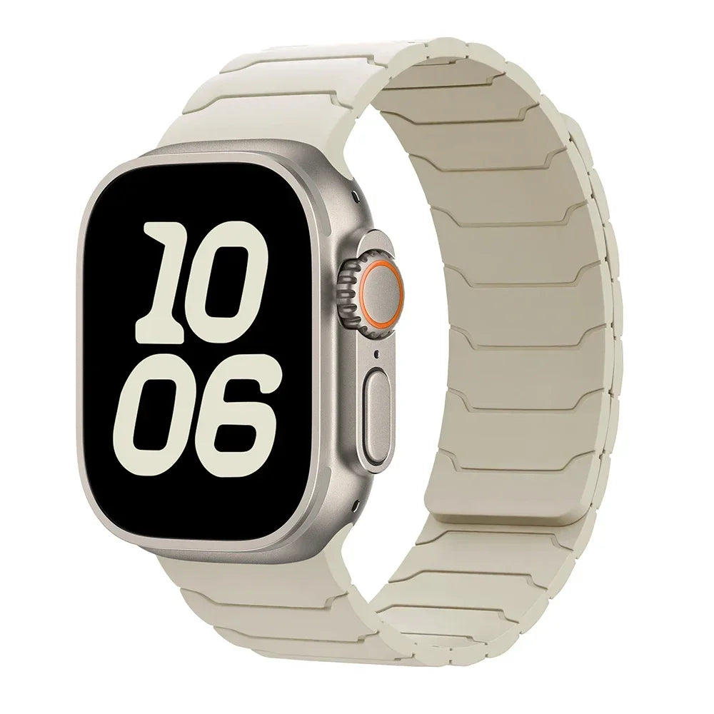Strap For Apple Watch ultra 2 Band 49mm 44mm 45mm 40mm 42mm 46mm 41mm 38mm Magnetic Silicone Bracelet IWatch Series 10 SE 9 8 7