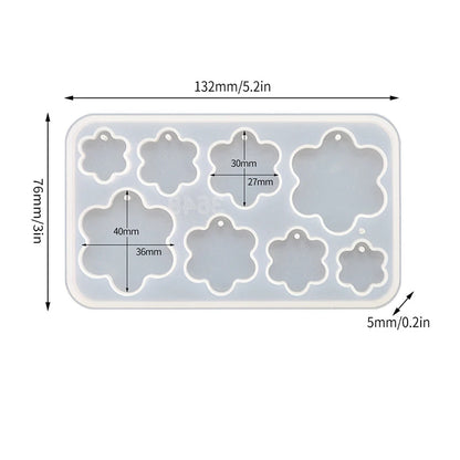 Geometric Earring Pendant Silicone Mold Round Epoxy Resin Mould For DIY Ornaments Keychain Necklace Charms Epoxy Resin Crafts