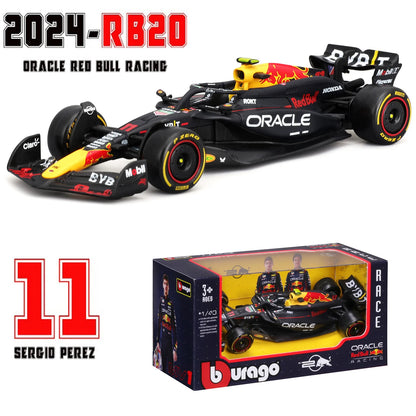 Bburago 1:43 2024 RB20 SF24 W14 W13 SF23 MCL60 RB19 RB18 W12 F1 Racing Formula Car Static Simulation Diecast Alloy Model Car