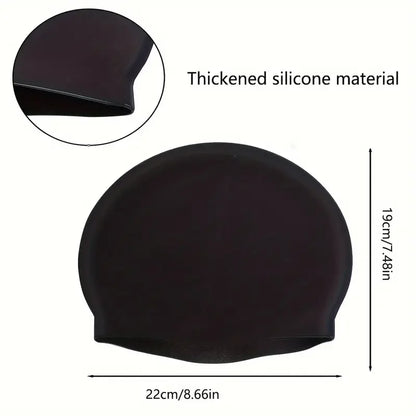 Unisex Adult Silicone Swim Cap Waterproof Swimming Hat Non Slip Bathing Pool Hat Elastic Silicone Cap for Long and Short Hair