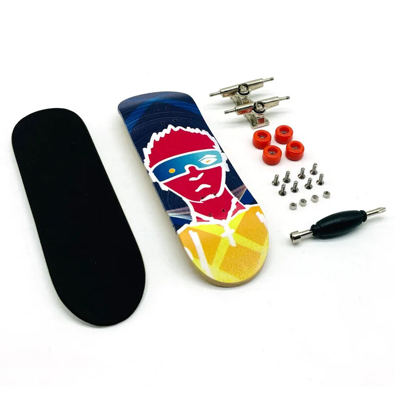 Creative Mini Finger Skateboard Fingerboard Colourful Skatepark Maple Double Rocker Sport Bearings and Palm Slide Board